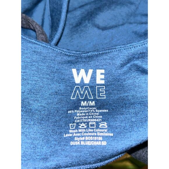 We Over Me Reflect Cutout Sporty Blue Gray Two Tone Athletic Wear Playsuit Fun - Picture 9 of 9